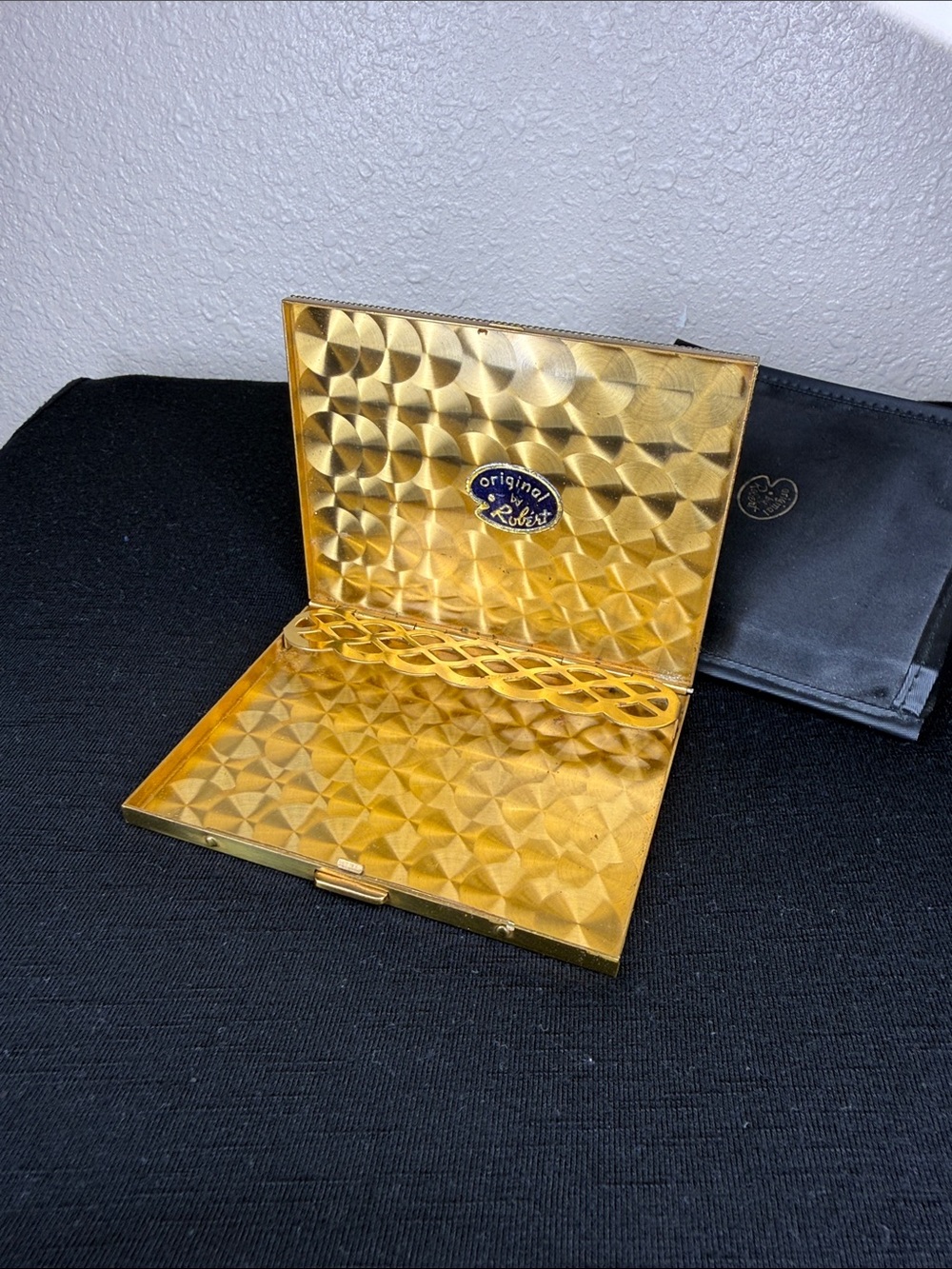 Original Robert Gold Toned Compact Case